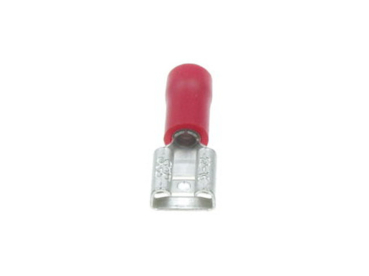 Flat plug red, 6.3 mm, 1.5 mm², 100 pcs, RS-6 (Z)