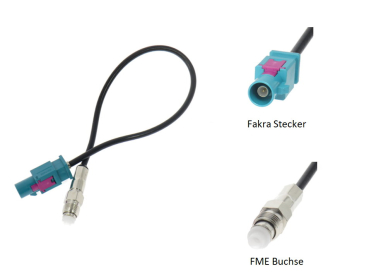 Antennenadapter FME Buchse - FAKRA Stecker