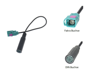 Antenna adapter FAKRA socket - DIN socket (DABSPL)- loose