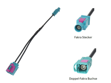 Antennenadapter FAKRA Stecker-Doppel FAKRA Buchse
