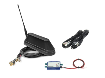 SELFSAT Shark Antenne schwarz, DAB+/FM und 7,5 m Lowlosskabel