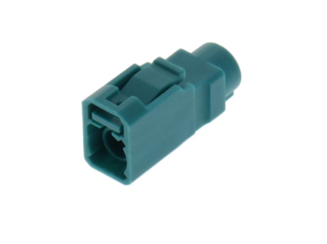 FAKRA Buchse Gehäuse G-Kodierung grau (DAB+) für RG174 Kabel