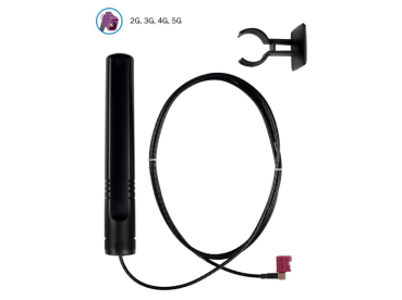 5G/Stationsantenne LTE, GSM, UMTS incl. Clip, 1,5 m DACAR 302, FAKRA(f)D 90°
