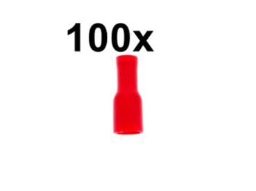 Flat receptacle 4.8x0,8 mm, PU=100, red, Ind.-Qual.