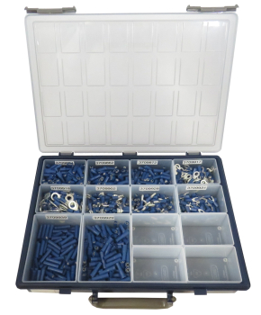 Assortment box cable lugs blue