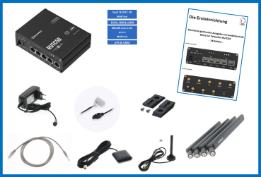 Teltonika WI-FI 6 5G Router RUTC50 e-SIM, Cat18, DL bis 3,3 Gbit/s, 12 Voltset