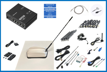 5G/WLAN Router Teltonika RUTC50 mit ANT830 weiß, Träger 15903