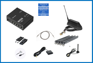 Teltonika 5G Router RUTC50e-12V und Selfsat Shark Antenne