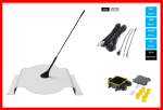 Antennenset A10, UKW/DAB+ 41cm; 10m Kabel, FAKRA/DIN/SMB Anschlüsse