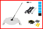 Antennenset A10, UKW/DAB+ 41cm; 7,5m Kabel, FAKRA/DIN/SMB Anschlüsse