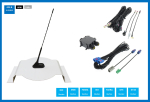 Antennenset A2, UKW/DAB+/GPS; 41cm, 10m Kabel, DIN/ISO/FAKRA/SMB Anschlüsse