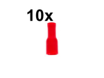 Flat receptacle 4.8x0.5 mm, PU=10, red, Ind.-Qual.