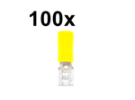 Flat receptacle 6.3x0.8 mm, PU=100, yellow, Ind.-Qual.