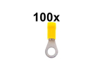 Ring eyelet M6, PU=100, yellow, industrial quality