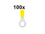Ring eyelet M8, PU=100, yellow, industrial quality