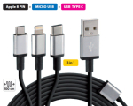 Ultimatives Lade- und Synchronisationskabel mit 3 Steckern